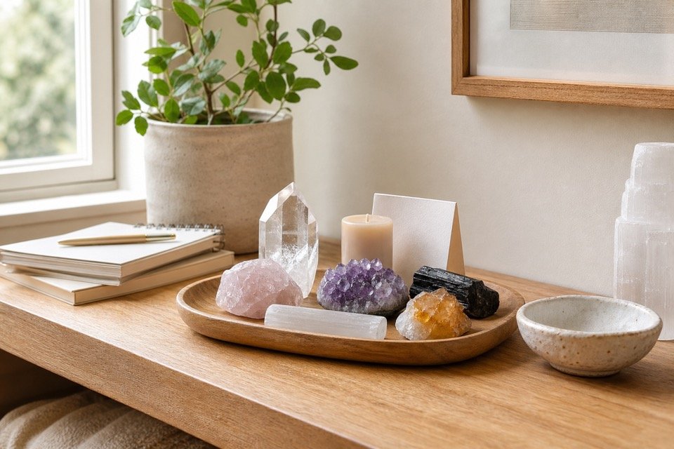Crystal altar setup for beginners