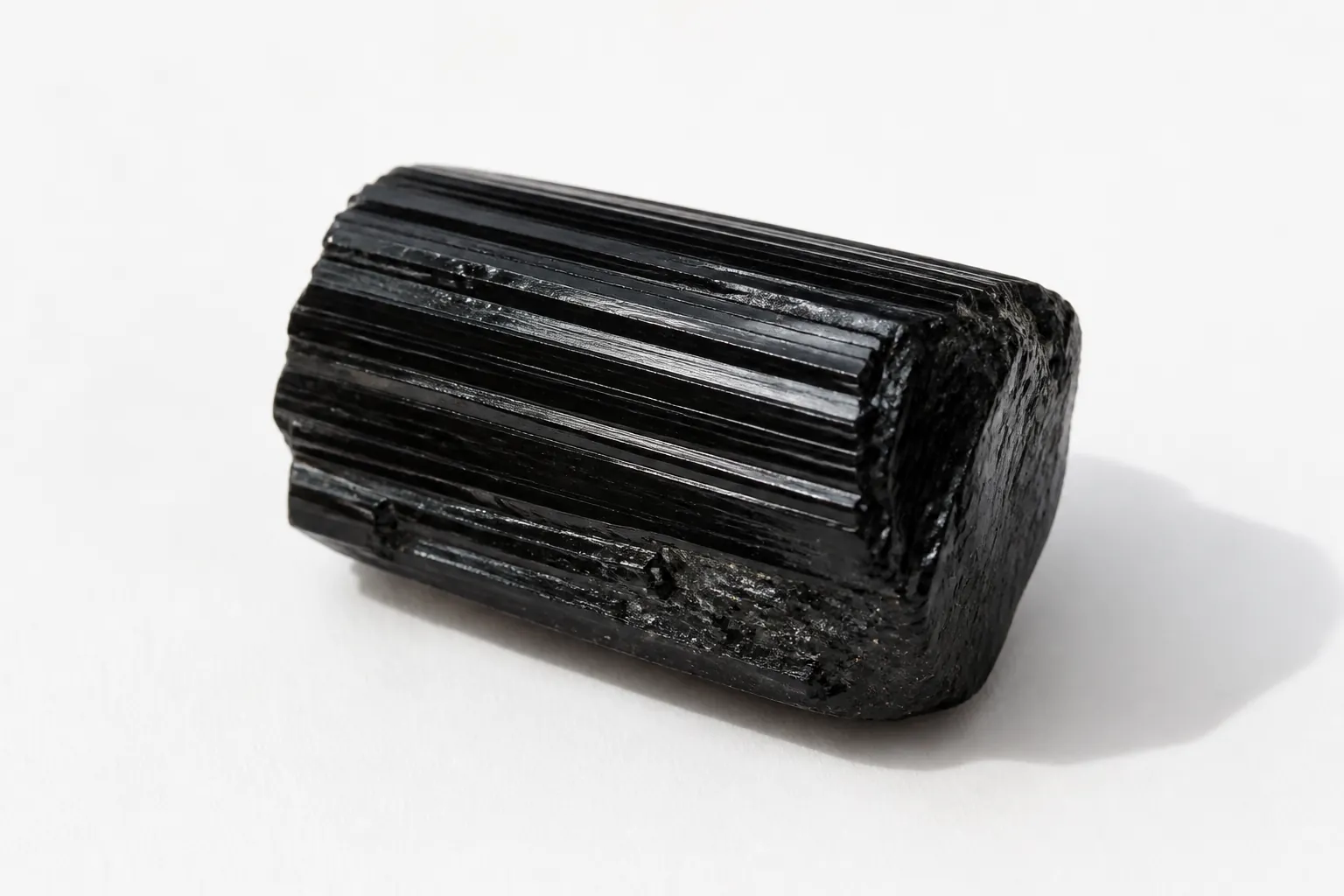 Realistic photo of Black Tourmaline crystal