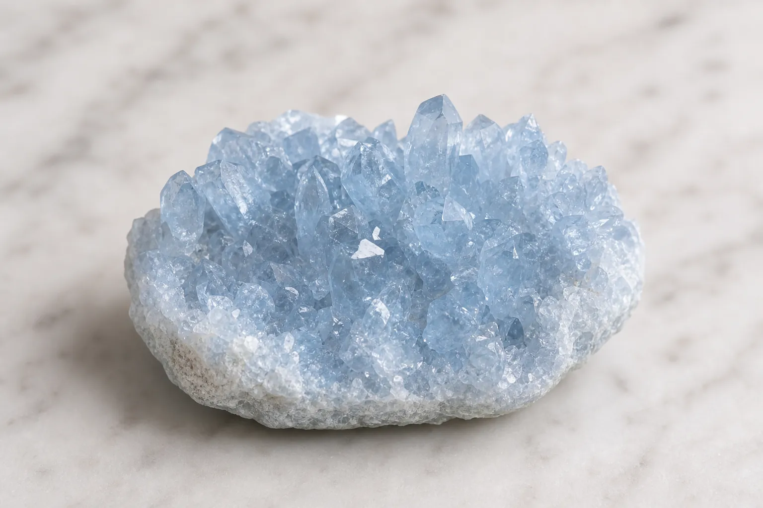 Realistic photo of Celestite crystal