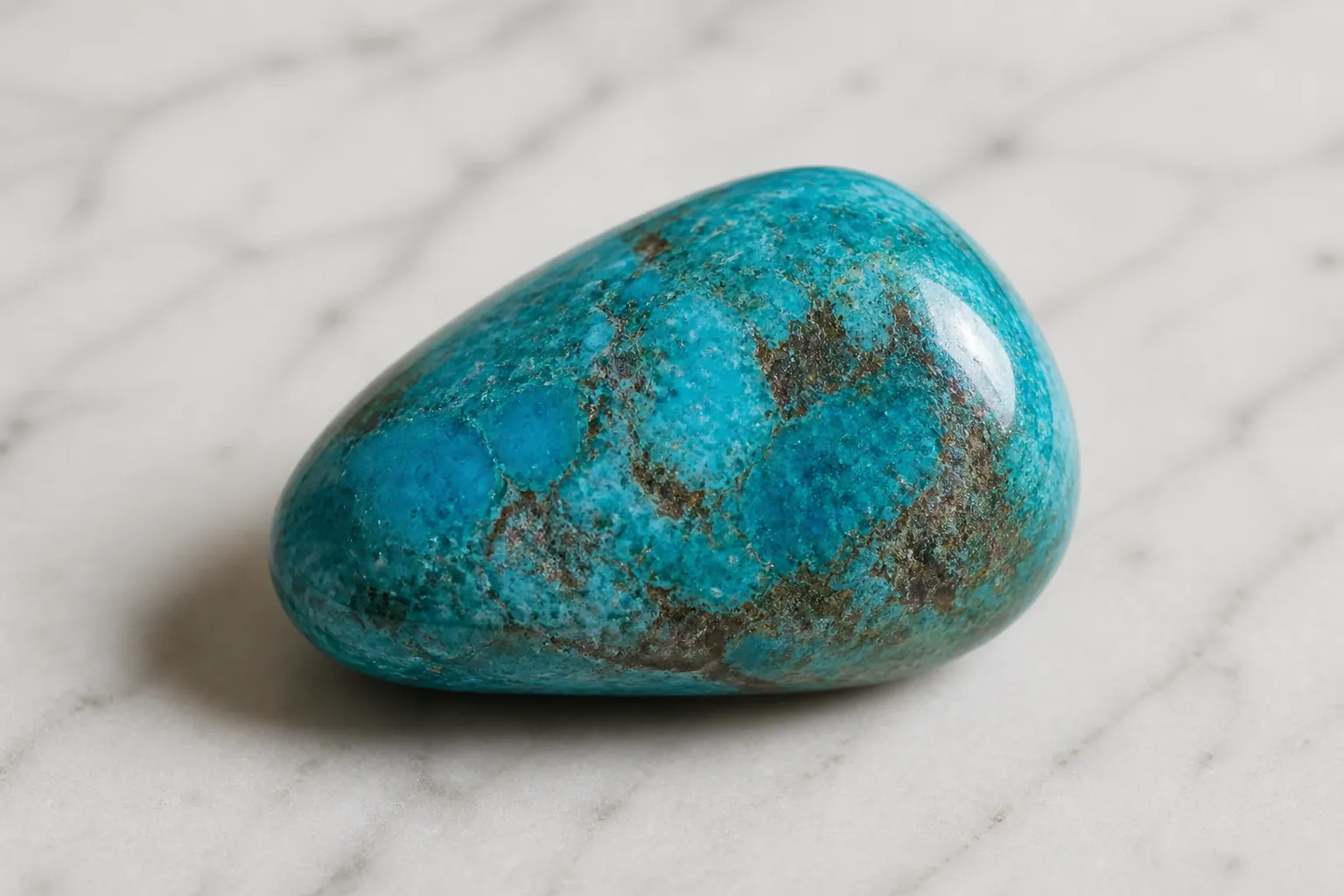 Realistic photo of Chrysocolla crystal