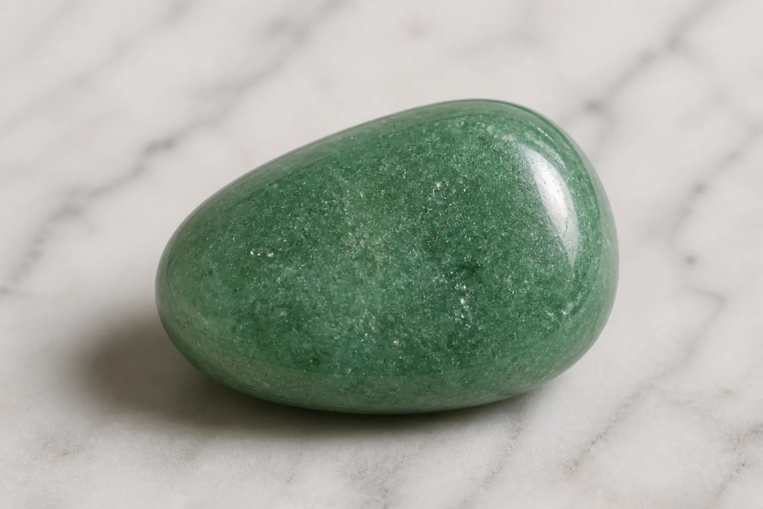 Realistic photo of Green Aventurine crystal