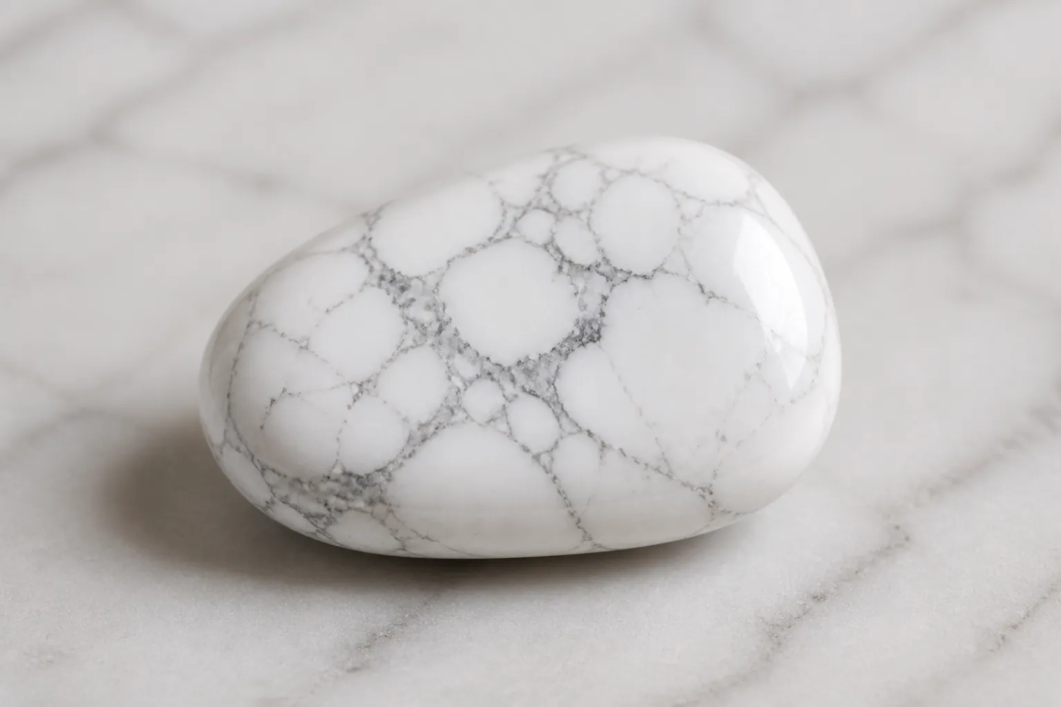 Realistic photo of Howlite crystal
