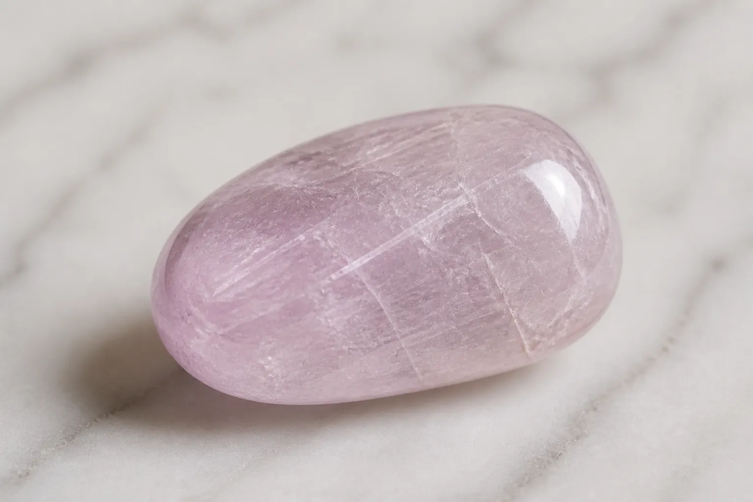 Realistic photo of Kunzite crystal
