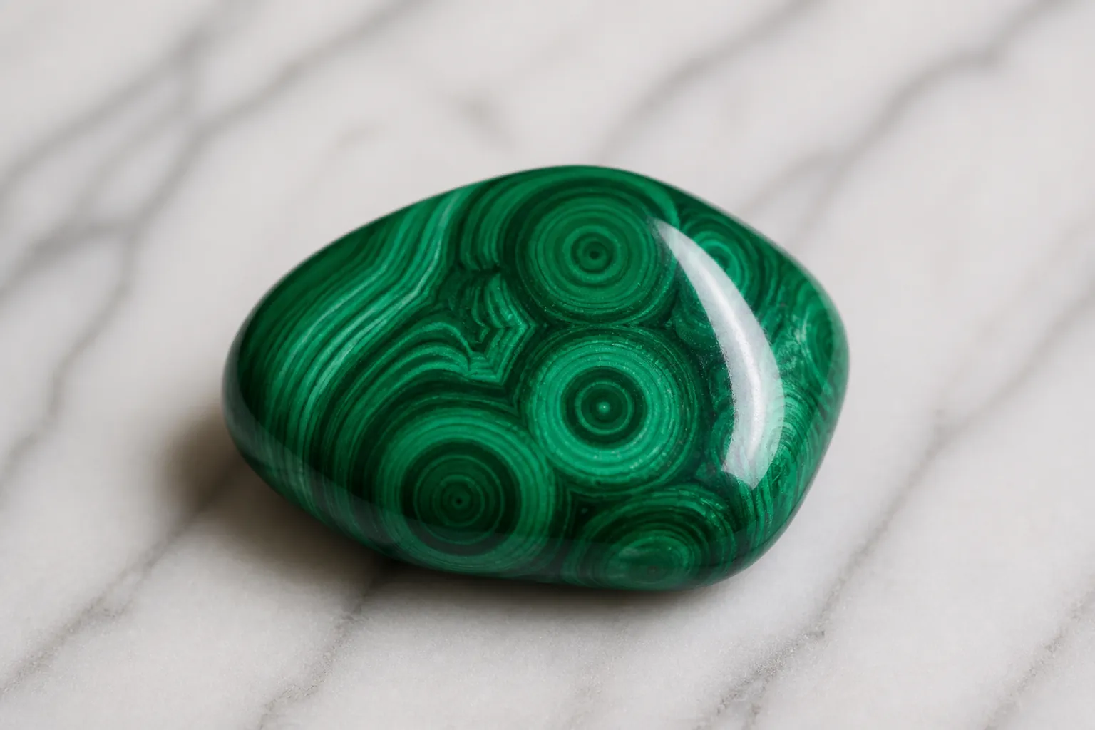 Realistic photo of Malachite crystal