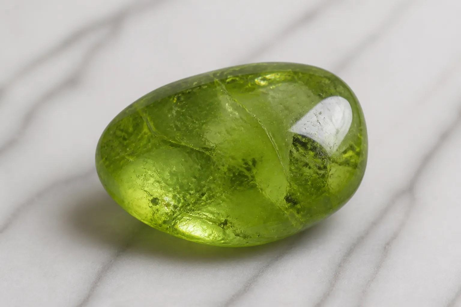 Realistic photo of Peridot crystal
