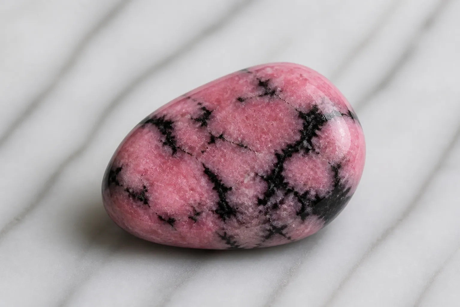 Realistic photo of Rhodonite crystal