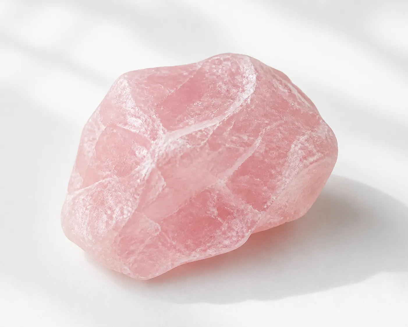 Realistic photo of Rose Quartz crystal