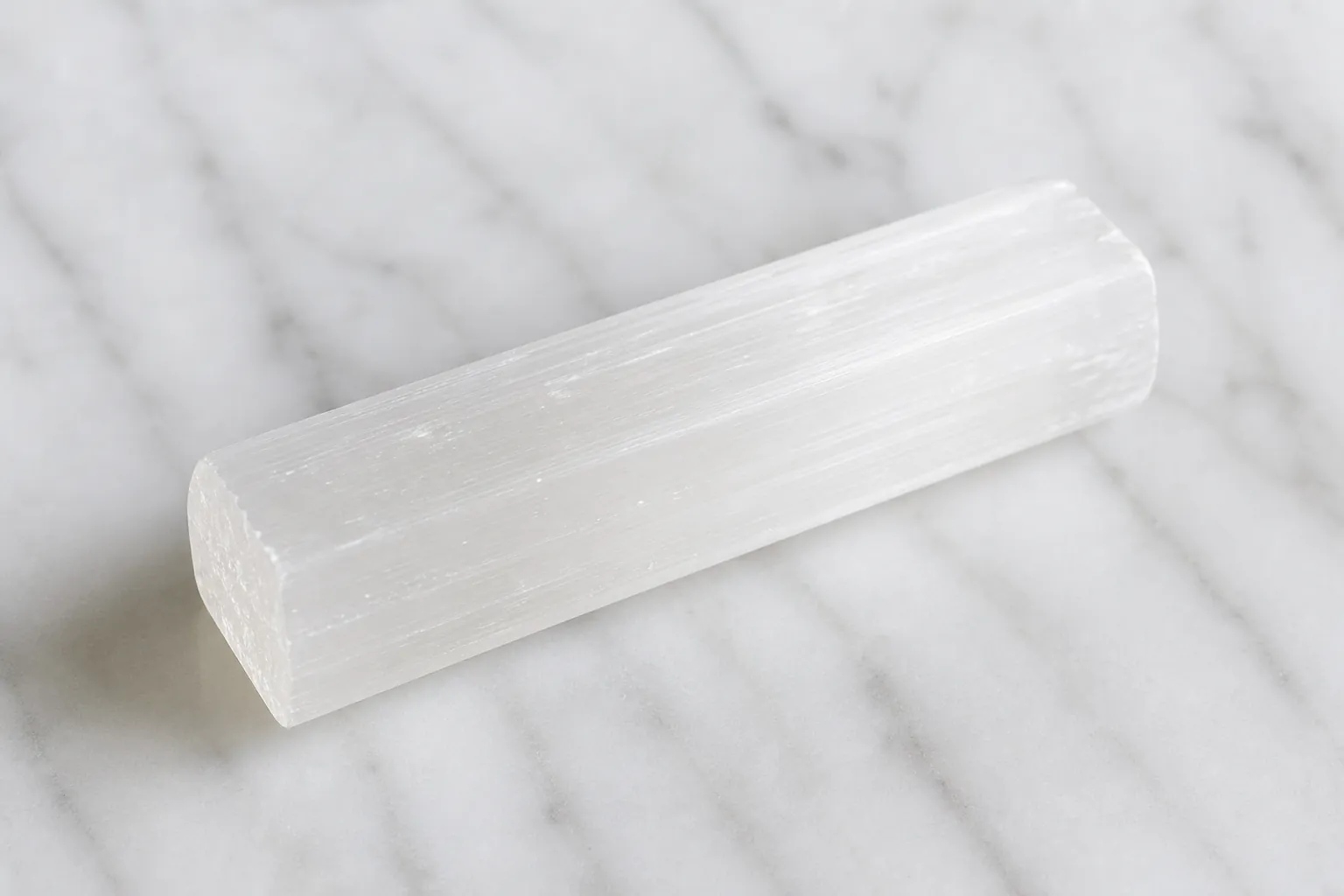 Realistic photo of Selenite crystal