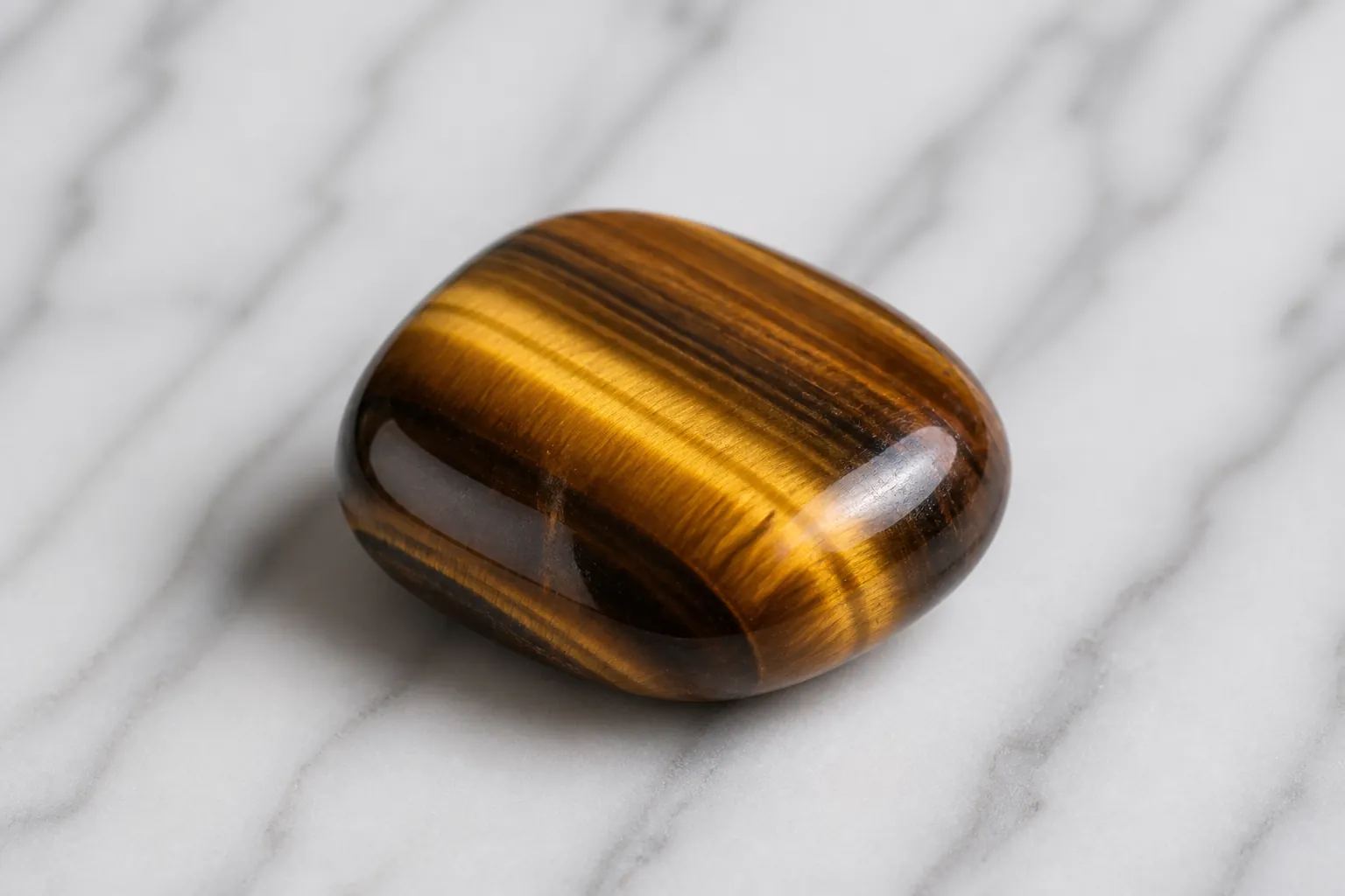 Realistic photo of Tiger Eye crystal
