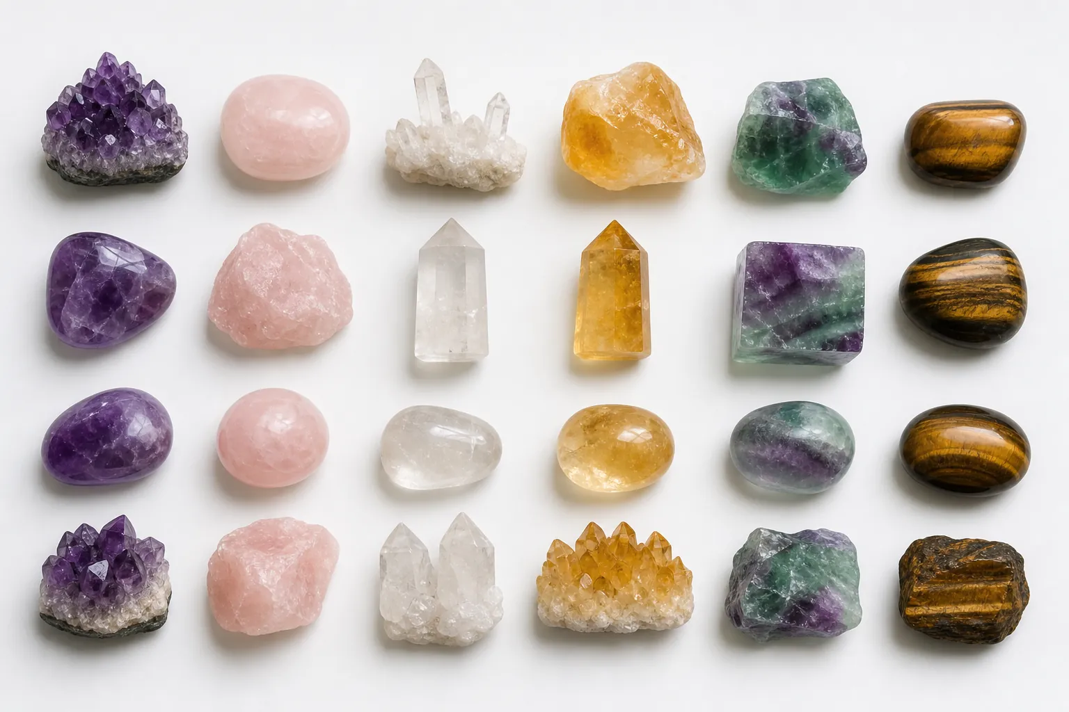 Crystal set on a clean cloth