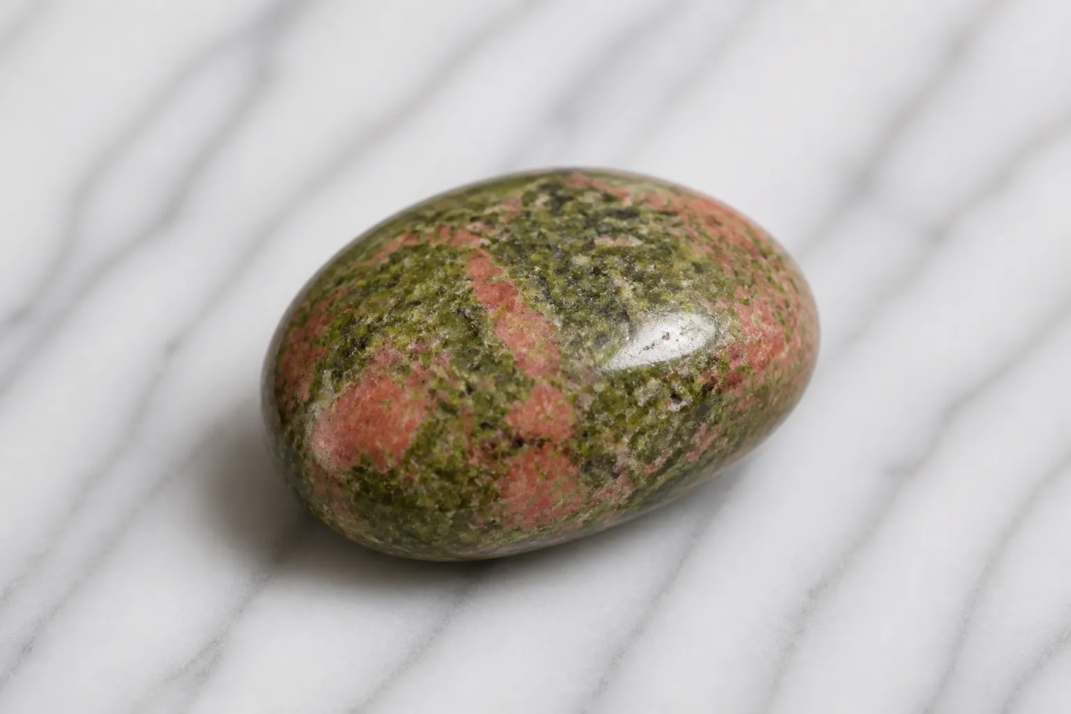 Realistic photo of Unakite crystal